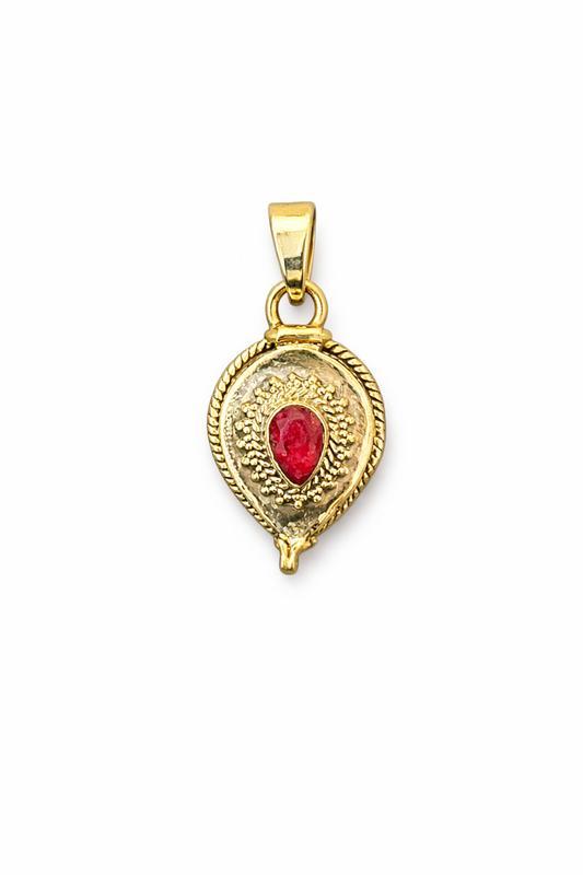 Sterling Silver Ruby Poison Pendant
