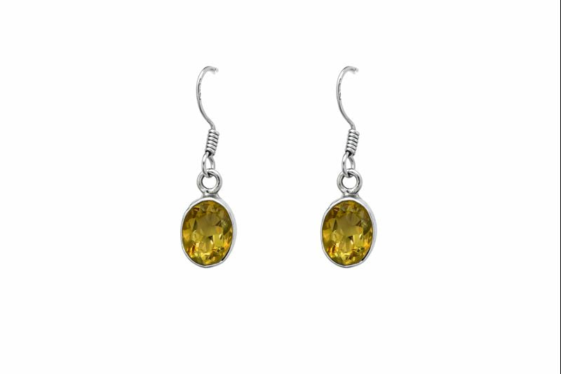 Sterling Silver Citrine Dangle Earrings