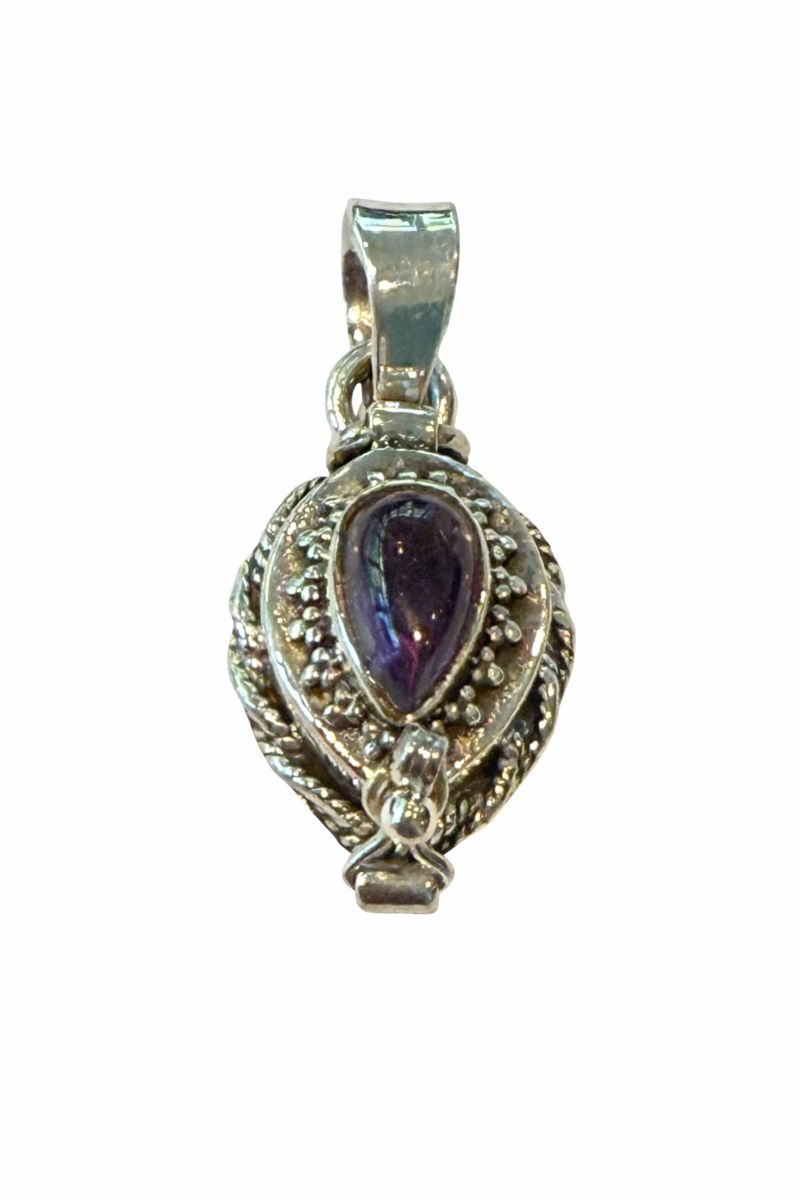 Sterling Silver Amethyst Poison Pendant