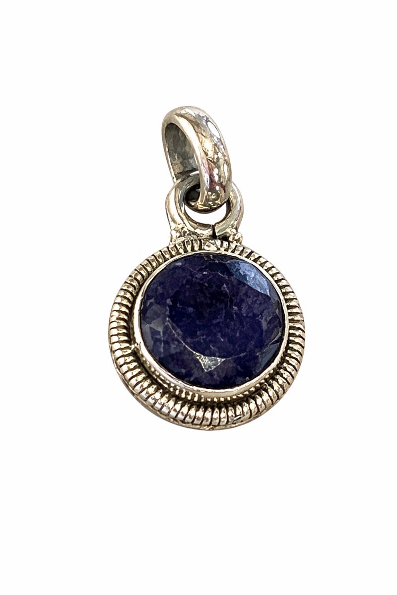 Sterling Silver Sapphire Pendant