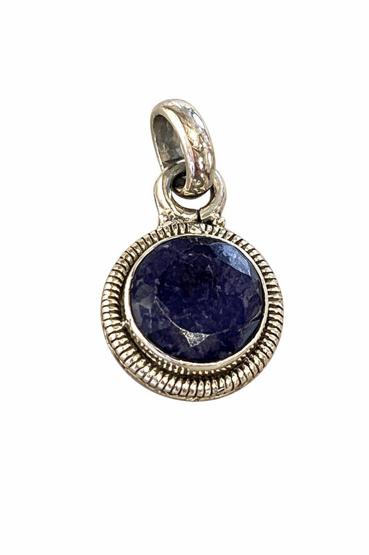 Sterling Silver Sapphire Pendant