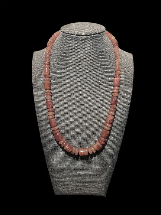 Pink Tourmaline Sterling Silver Necklace