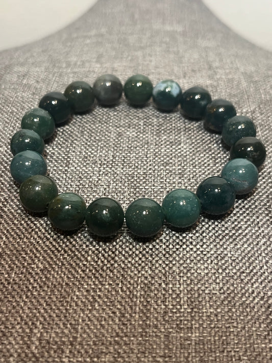 Natural Emerald Gemstone Beaded Bracelet