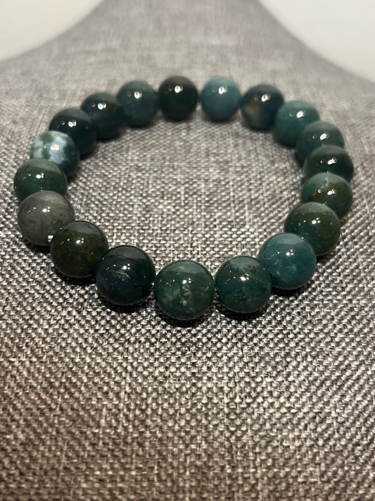 Natural Emerald Gemstone Beaded Bracelet