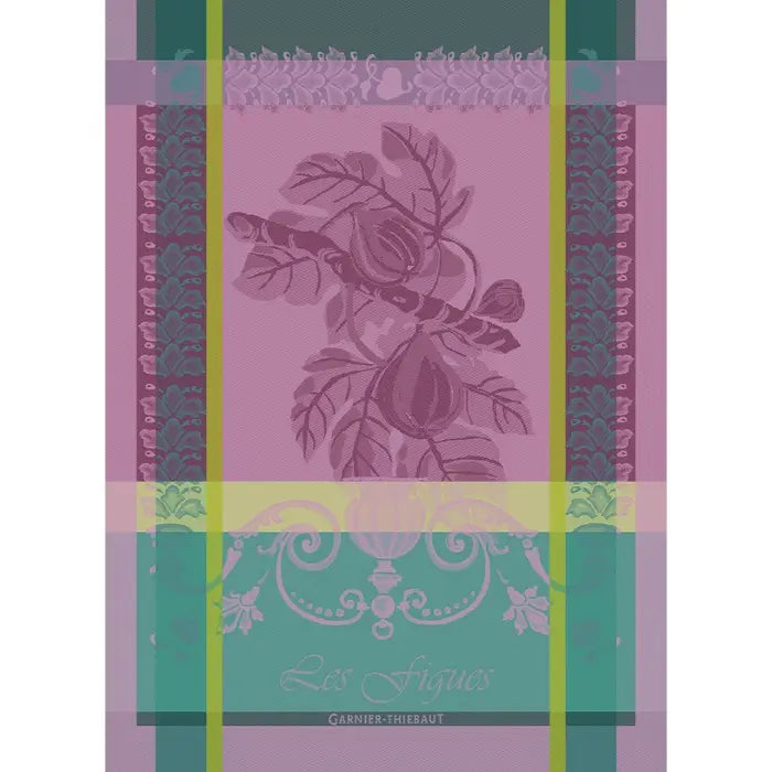 Garnier Thiebaut French Kitchen Les Figues Purple Jacquard Tea Towel