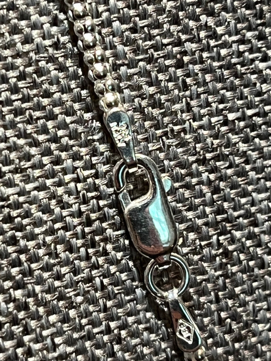 24" Sterling Silver Coro Chain Necklace Made In Italy