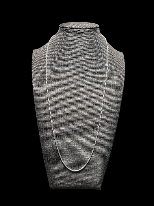 24" Sterling Silver Coro Chain Necklace Made In Italy