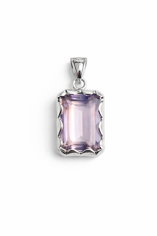 Sterling Silver Pink Amethyst Pendant