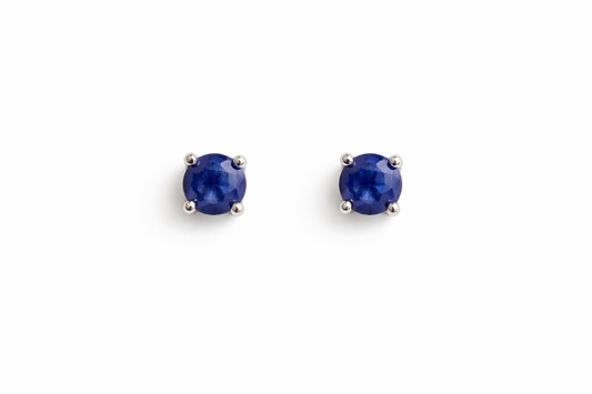 Sterling Silver Sapphire Stud Earrings