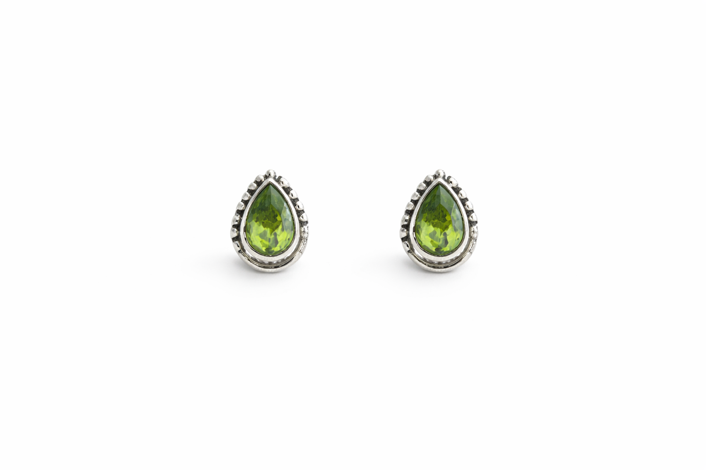 Sterling Silver Peridot Stud Earrings