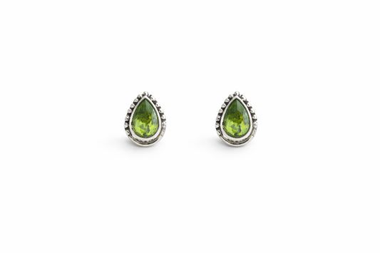 Sterling Silver Peridot Stud Earrings