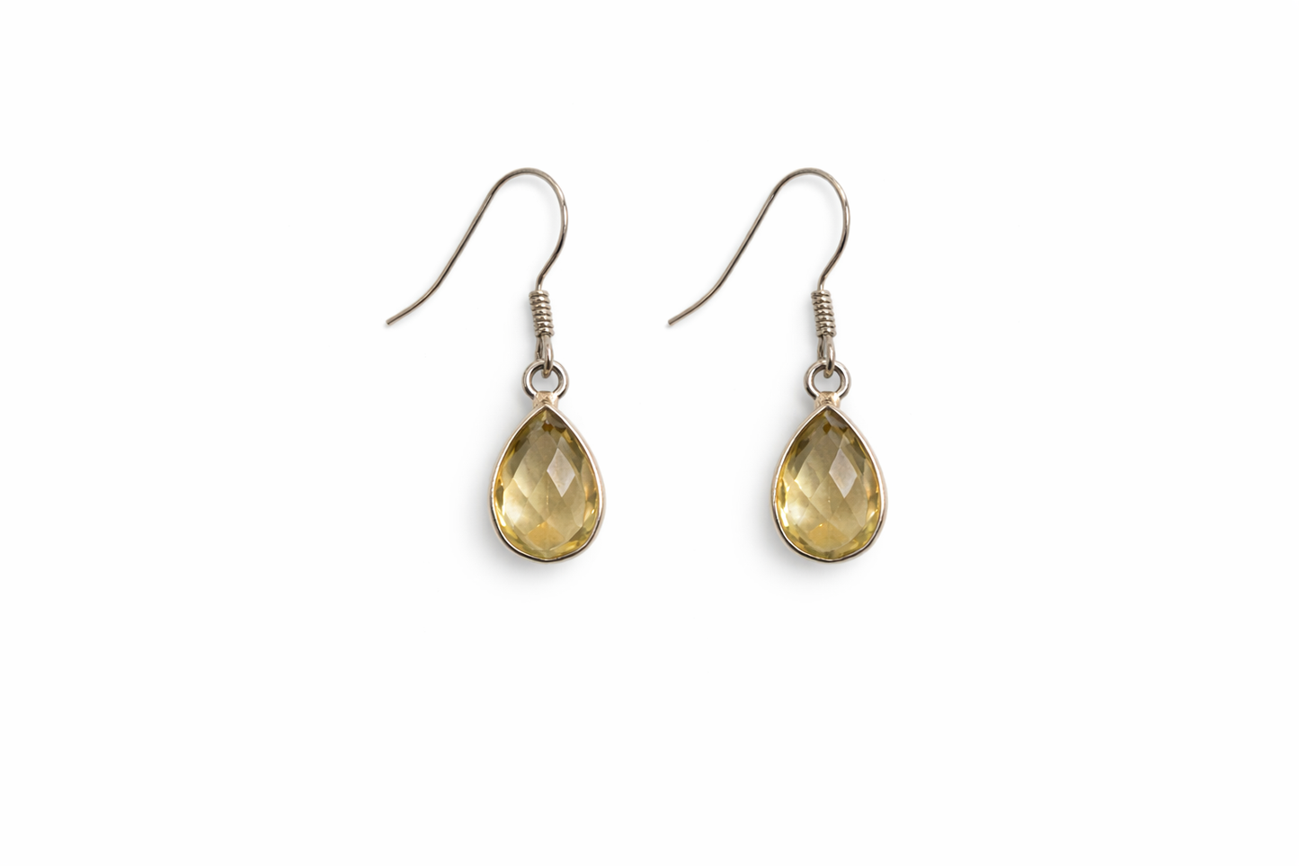Sterling Silver Citrine Dangle Earrings