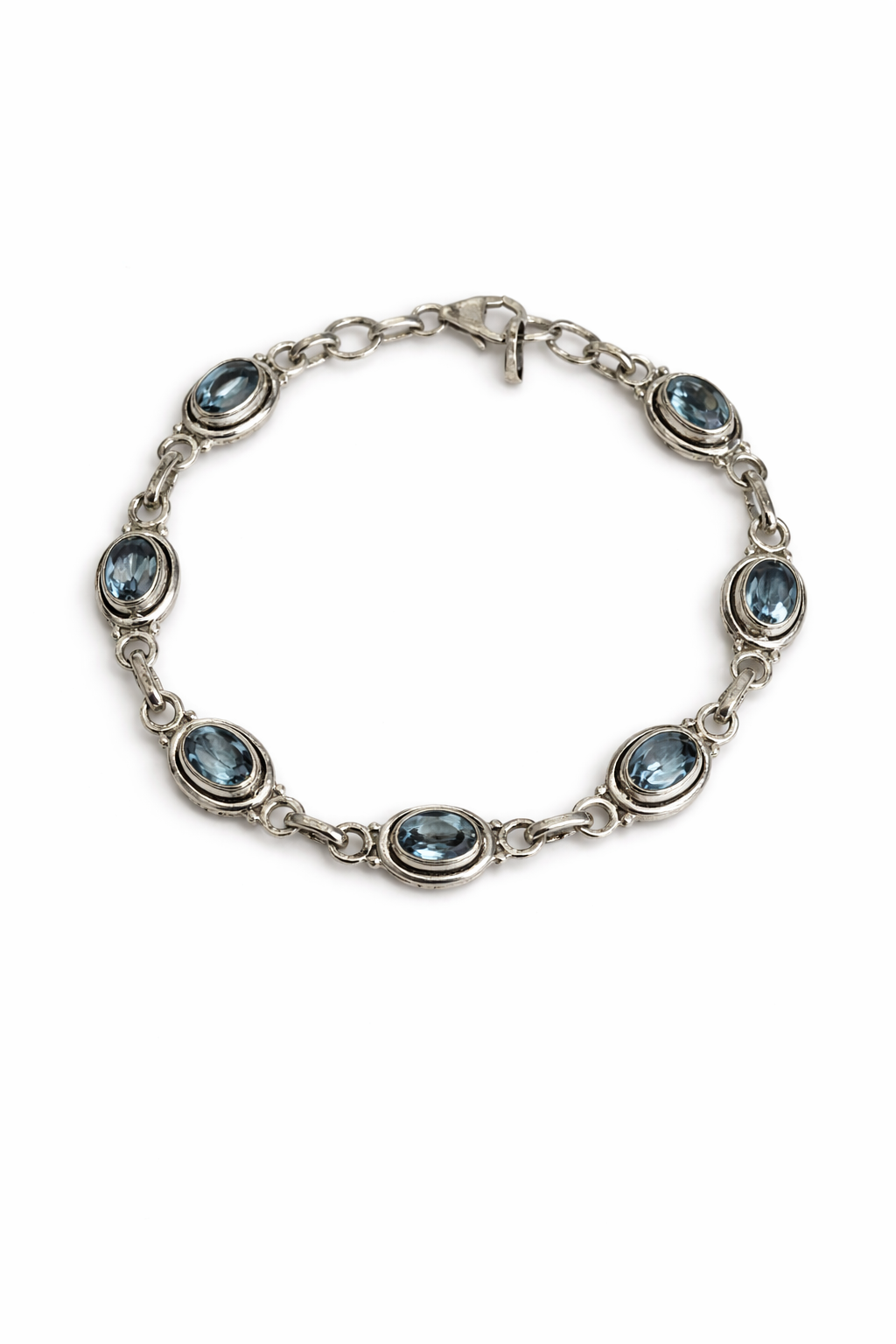 Sterling Silver Blue Topaz Bracelet