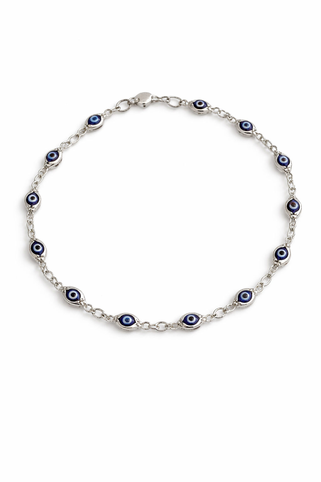 Sterling Silver Evil Eye Anklet