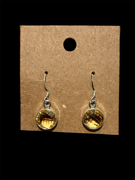 Sterling Silver Citrine Dangle Earrings