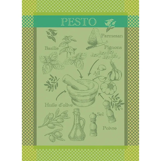 Garnier Thiebaut French Kitchen Pesto Verde Jacquard Tea Towel