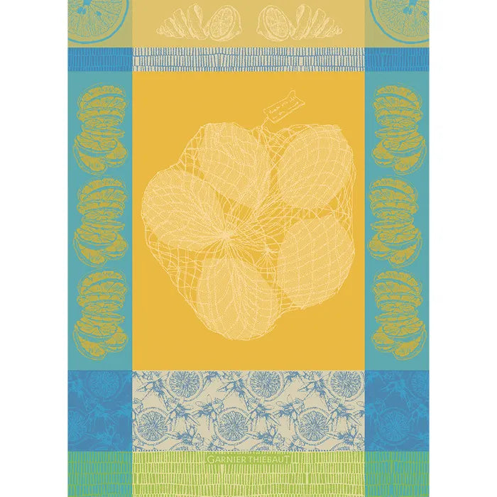 Garnier Thiebaut French Kitchen Filet De Citrons Soleil Jacquard Towel