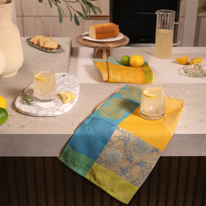 Garnier Thiebaut French Kitchen Filet De Citrons Soleil Jacquard Towel