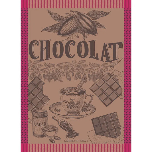 Garnier Thiebaut French Kitchen Tasse De Chocolat Fuchsia Jacquard Towel