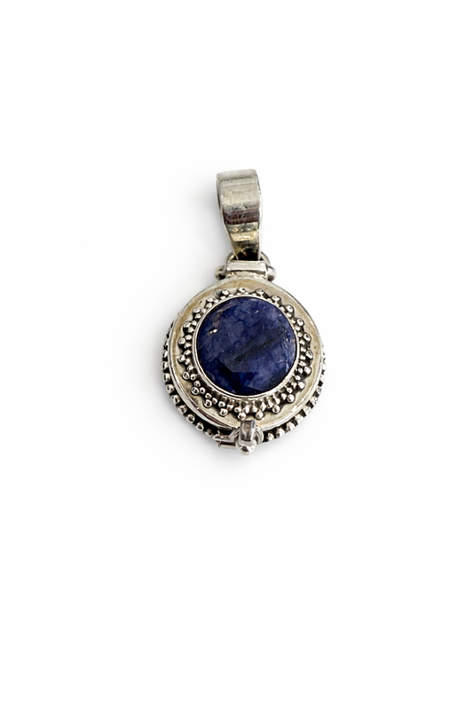 Sterling Silver Sapphire Poison Pendant Locket