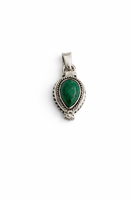 Sterling Silver Malachite Poison Pendant Locket