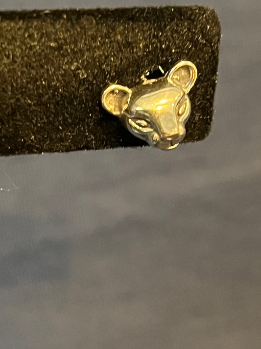 Sterling Silver Cats Stud Earrings New