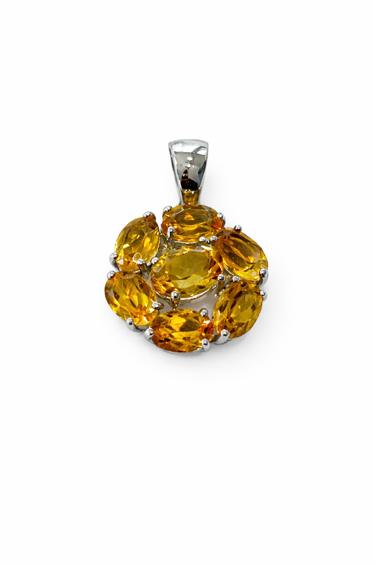 Citrine Sterling Silver Pendant