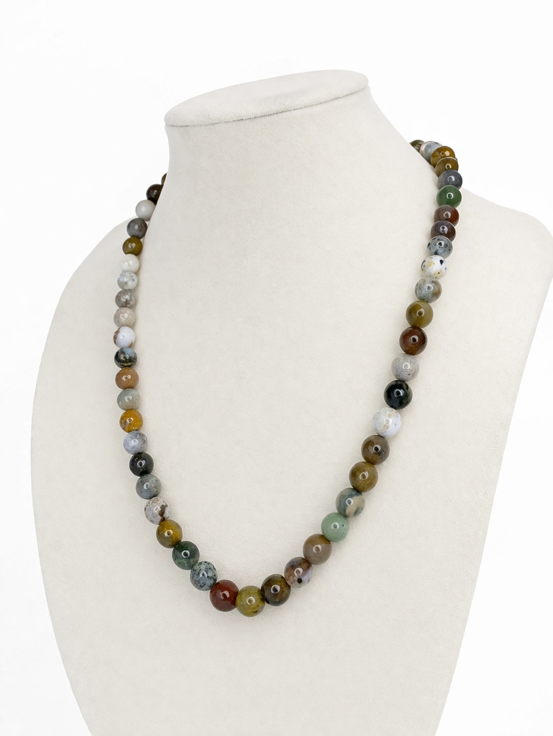 Ocean Jasper 8MM Beaded Necklace