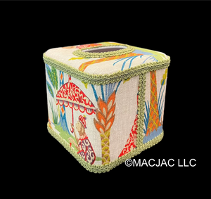 Monkey Fabric Covered Tissue Box Cover