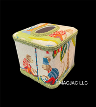 Load image into Gallery viewer, Monkey Fabric Covered Tissue Box Cover