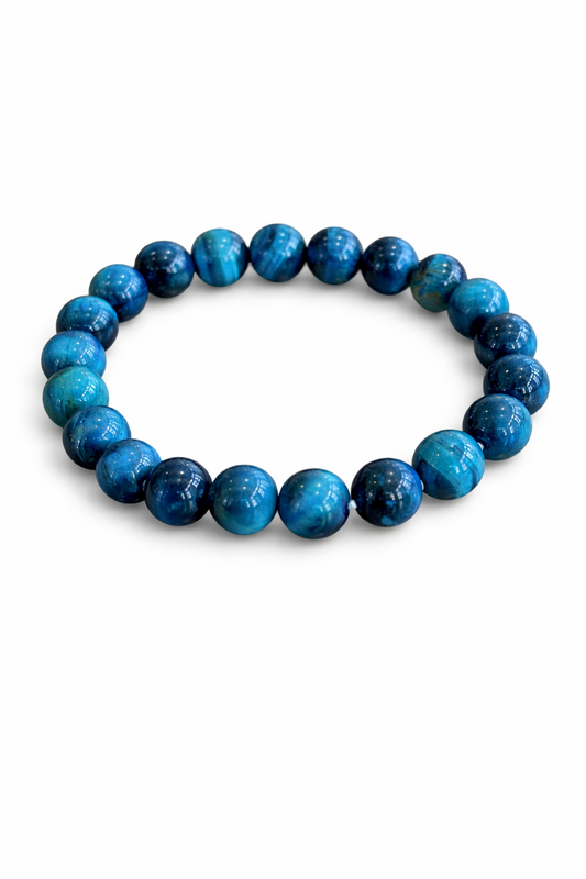 Blue Tiger's Eye Beaded 8MM Bracelet New
