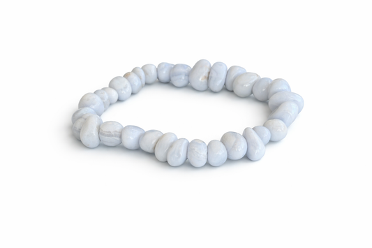 Blue Lace Agate Beaded Bracelet