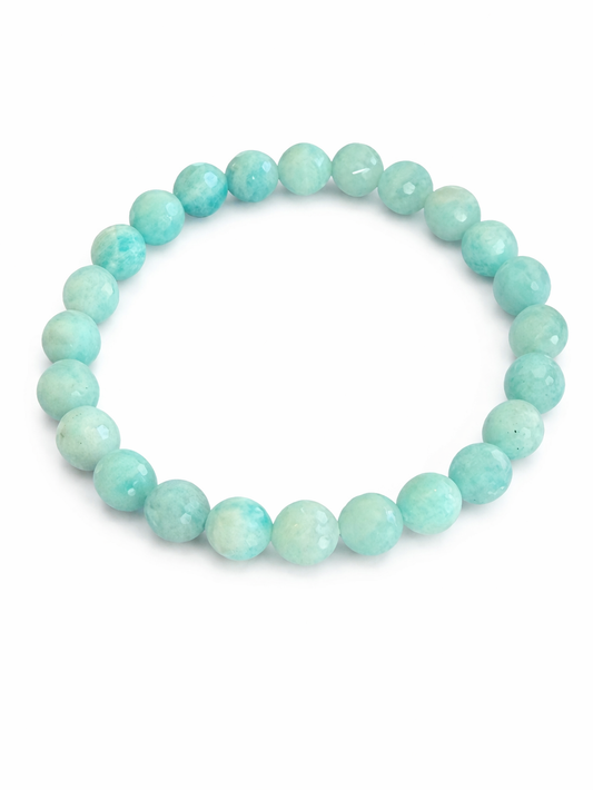 Faceted Amazonite Beaded Bracelet