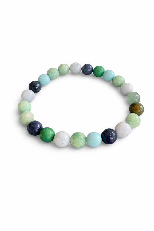 Multicolor Amazonite 8MM Beaded Bracelet