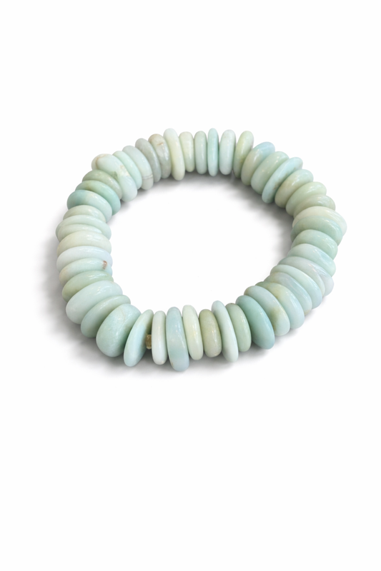 Amazonite Beaded Coin Shaped Bracelet