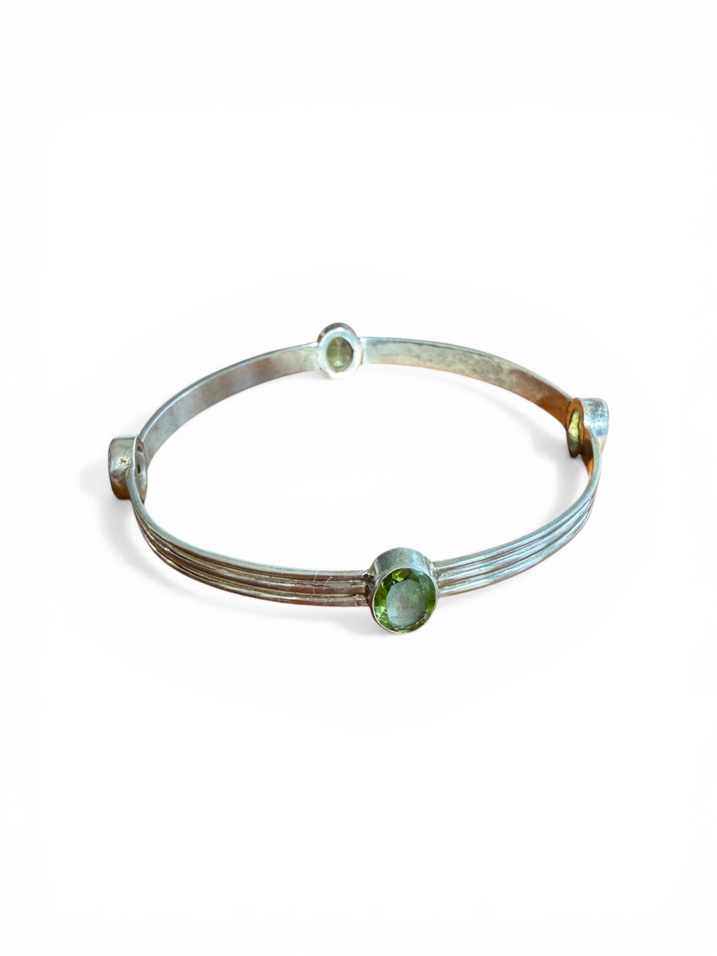 Sterling Silver Peridot Bangle