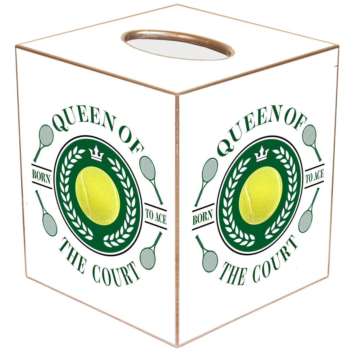 Marye-Kelley Queen of the Court Tennis Tissue Box Cover