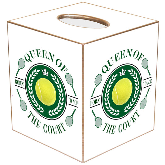 Marye-Kelley Queen of the Court Tennis Tissue Box Cover