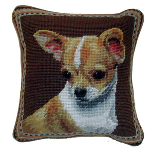 Chihuahua Dog Needlepoint Pillow 10"x 10"