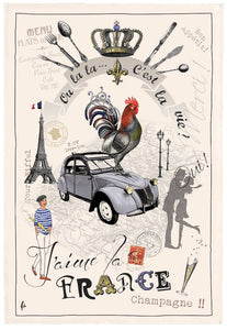 Torchons & Bouchons France Panorama Kitchen/Tea/Bar Towel From France