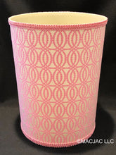 Load image into Gallery viewer, Confection Pink Fabric Covered Wastebasket