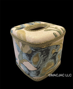 Ocean Fish Fabric Covered Tissue Box Cover