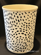 Load image into Gallery viewer, Pebble Oyster Fabric Covered Wastebasket