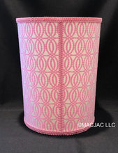 Load image into Gallery viewer, Confection Pink Fabric Covered Wastebasket