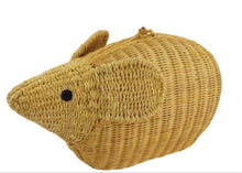 Load image into Gallery viewer, Serpui Wicker Nutcracker Mouse Purse Handbag New