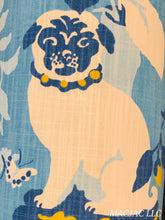 Load image into Gallery viewer, Blue Pug﻿ Fabric Covered Wastebasket ***In Stock***