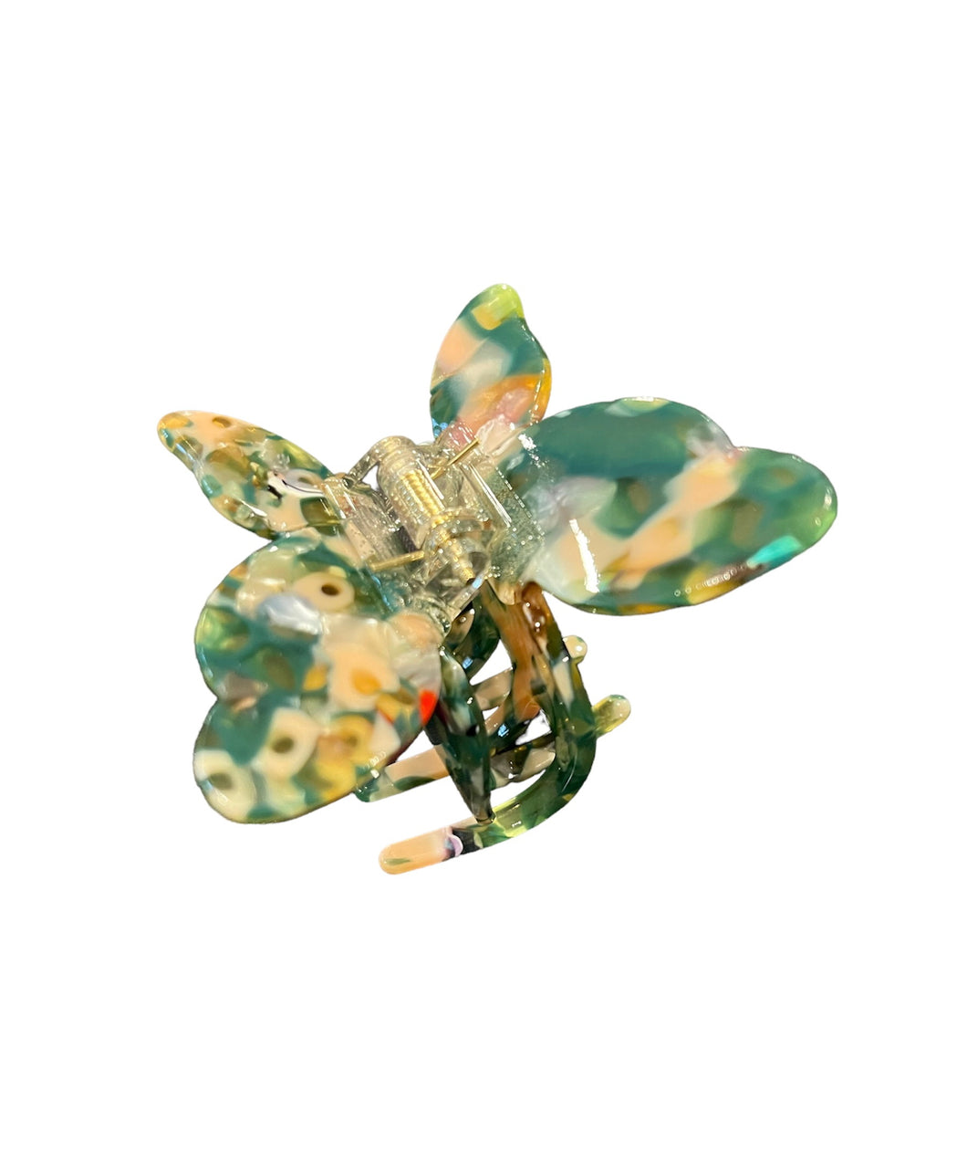 Large Gemtone Butterfly Jaw Hair Clip (Green)