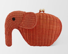 Load image into Gallery viewer, Serpui Wicker Coral Elephant Purse Handbag