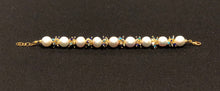 Load image into Gallery viewer, Baroque Pearl Bracelet with Blue Clusters