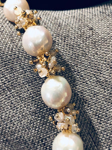 Baroque Pearl Necklace with Moonstones